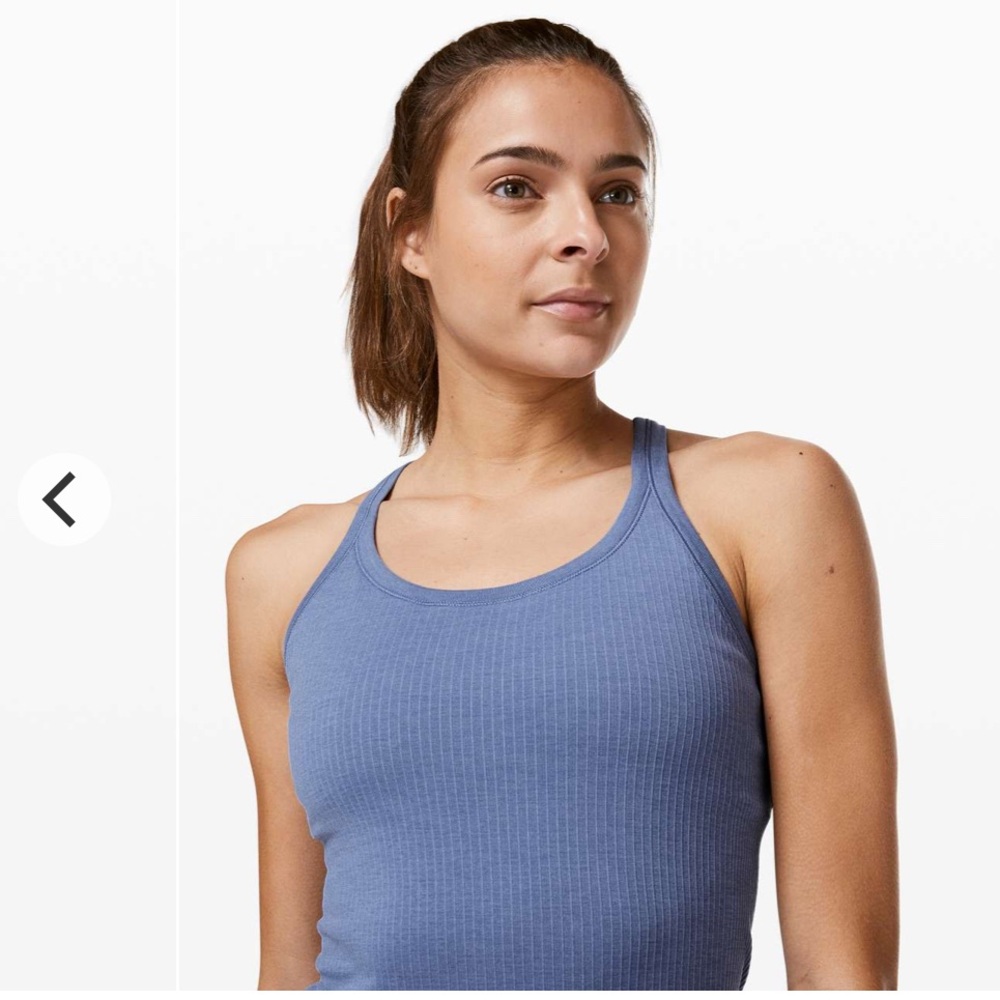 lululemon athletica Ribbed Racerback Tank in Dusty Blue